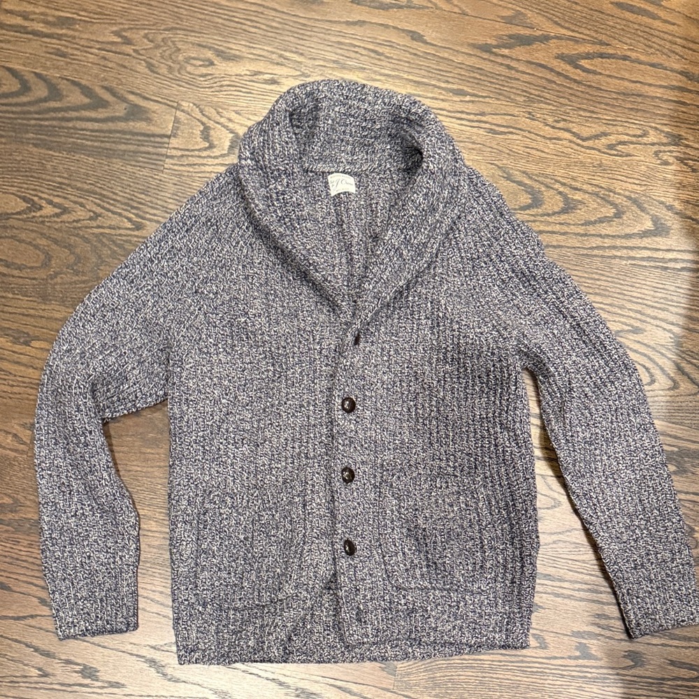 J. Crew Men's Textured Gray Cardigan